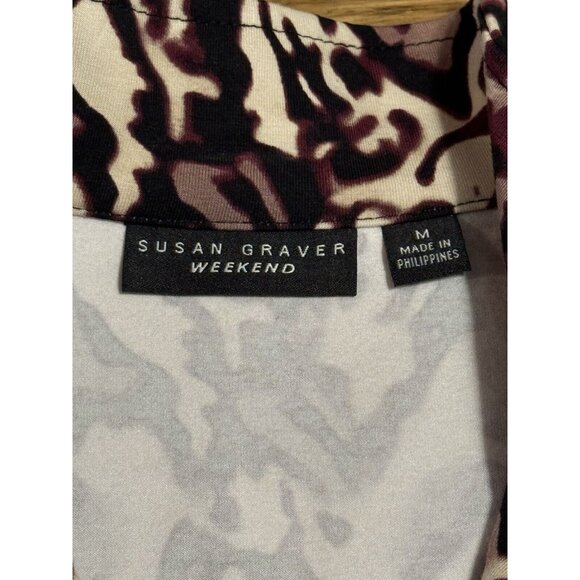 Susan Graver Weekend Women’s Medium Zip-Front Jacket Pockets Leopard Print NWOT - Picture 3 of 15